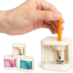 YPLUS Electric Pencil Sharpener for Kids, Super Portable Small Colored Pen Sharpeners, Automatic Mini Sharpener for Classroom, Blue