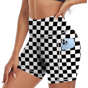 Women's Biker Shorts High Waisted Athletic Workout Yoga Running Shorts with Pockets