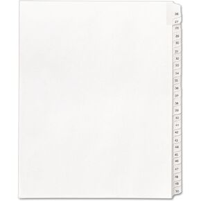 Avery 01702 Allstate-Style Dividers, Side Tabs 26-50, Letter Size, White, 25/ST