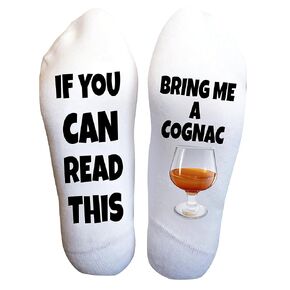 Funky Fun Socks With Sayings: Handcrafted Delights for All Ages, Sizing for Sizes 6-14, Comfort & Durability, Beverage Themed Collection- Bring Me Some Hennessy Whiskey Drink For Men and Women