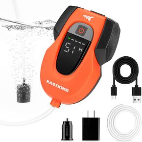 KastKing Li3 Aerator Pump - Rechargeable Battery, Real-Time Display, Multiple Airflow Settings, Aerator for Fish and Bait Buckets, Live Bait Aerator and More