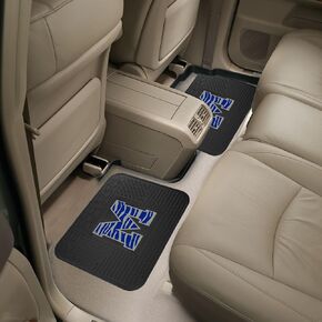 FANMATS 12775 NCAA Memphis Tigers سجادات السيارة للصف الخلفي - مجموعة من قطعتين، 14 بوصة. × 17 بوصة، حماية من جميع الأحوال الجوية، ملاءمة عالمية، تصميم خزان عميق، شعار الفريق المصبوب