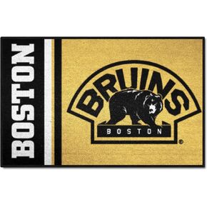 FANMATS 19254 Boston Bruins Starter Mat Accent Rug - 19in. x 30in. | Sports Fan Home Decor Rug and Tailgating Mat Uniform Design