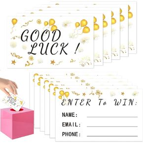 300 Enter to Win Cards Raffle Tickets with Space for Name,Email Address,Phone Number,Entry Form Cards for Raffles,Contest,50/50,Ballot Box, Auction,3.5 x 2 Inch
