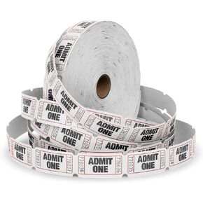 Raffle Tickets - Admit One Single Roll - Roll of 2000 Raffle Tickets (Blue)