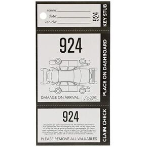 2000 Pieces 3-Part Valet Tickets for Cars, 2 Sets of Temporary Parking Tags Numbered 000-999, Perforated Cardstock Key Tag, Claim Ticket (2.8 x 5.5 in) in Kuwait