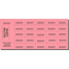 Tricky Tray Auction Tickets - 500 Sheets - Red (National Bingo)