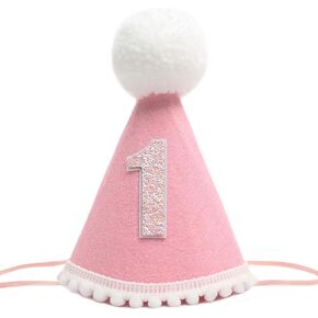 Baby's First Birthday Cone Cap Hat - Cute 1st Birthday Hat Decorations，Personalized 1st Birthday Crown Hat，1st Birthday Hat For Baby Girl，1st Birthday Hat Photo Prop
