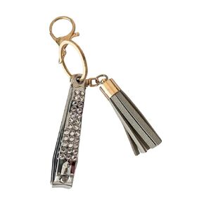 Portable Stainless Steel Nail Clippers, Bling Travel Nail Clippers with Keychain, Premium Stainless Steel Fingernail and Toenail Clipper Cutters, Fingernail Clipper Cutters Sets with Nail File Sharp