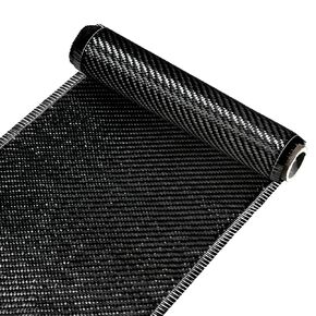 2ft x 12" Carbon Fiber Fabric, 2 x 2 Twill 3K/220g Pure Carbon Fiber Fabric Cloth Roll for DIY, Car Structure, Reinforcement on Concrete Wall, Resin Bonding