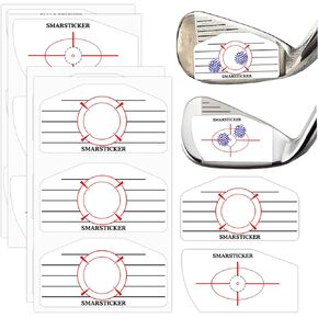 Golf Driver Blue Impact Tape Set Labels 150 pcs Christmas Standard Self-Teaching Sweet Spot Target Sticker Training Aids Tape Wood Iron Ball Hitting Recorder for Swing Practice