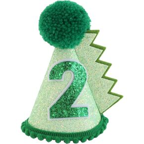 قبعة عيد ميلاد ديناصور خضراء زينة قبعة عيد الميلاد الثاني للأطفال البنات والأولاد مصنوعة يدويًا من الزي الطبيعي قبعة حفلات عيد الميلاد الأولى in Kuwait