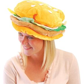 US Toy One Plush Fabric Hamburger Hat