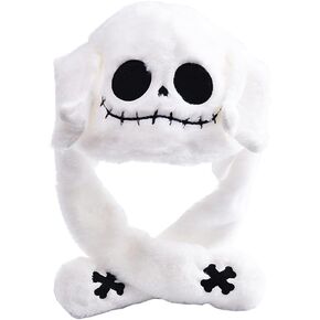 Funny Halloween Ghost Bunny Novelty Jumping Hats Caps with Moving Ears Plush Cosplay Party Hat Christmas Gift in Kuwait