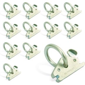 AFA Tooling E Track O Ring مرساة ثقيلة للغاية (24 حزمة) | سجل قوة كسر تبلغ 7000 رطل مع حركة رافعة زنبركية خالية من الانزلاق | خطافات دائرية من الفولاذ المقاوم للصدأ BS لحزام السقاطة in Kuwait