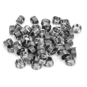 50Pcs M8 x 1.25 Helical Threaded Inserts, Threaded Inserts for Wood 304 Stainless Steel Steel Wire Protection Sleeve Threade Repair Tool(1D)