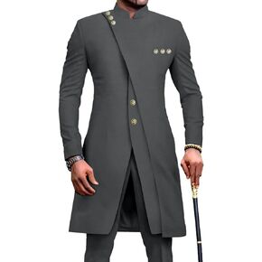 African Suits for Men Slim Fit Single Breasted Blazer and Pants Set Business Dress Suit Party Wedding Evening
