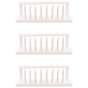 3 Pack Test Tube Holder and Drying Rack, 8 Pins 8 Wells Test Tube Holder Rack School Equipment Storage Organizer for Laboratory
