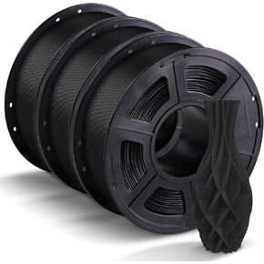 ANYCUBIC PLA Filament 1.75mm Bundle, 3D Printing PLA Filament 1.75mm Dimensional Accuracy +/- 0.02mm, 1KG Spool (2.2 lbs), 2KG Black+White