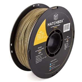 HATCHBOX ABS 3D Printer Filament, Dimensional Accuracy +/- 0.03 mm, 1 kg Spool, 1.75 mm, Black