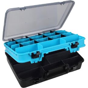 Tackle Box Fishing Tackle Box Large Tackle Storage Box for Fishing Tackle Box Organizer Double-sided Tacklebox with Dividers Fishing Tackle Storage Boxes with Handle