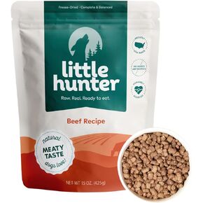 Freeze Dried Dog Food Raw Beef Recipe - Picky Eater-Approved Grain Free Dog Food for All Stages - High Protein, Small Batch, Limited Ingredient Raw Dog Food, 15 oz