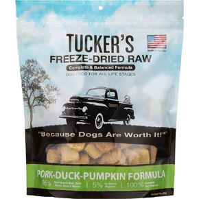 Tucker's Raw Frozen Freeze Dried Raw Dog Food, Pork, Duck & Pumpkin Formula 14oz
