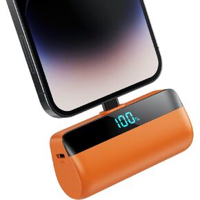 شاحن محمول صغير لهاتف iPhone 5200 مللي أمبير في الساعة، [معتمد من MFi] PD 20 وات باور بانك للشحن السريع، حزمة بطارية شاشة LCD مدمجة للغاية، متوافق مع iPhone 14/14 Plus/13/13/Pro/12/11/XS/XR/8/7 /6/5S الخ