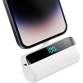Mini Portable Charger for iPhone 5200mAh, [MFi Certified] PD 20W Fast Charging Power Bank, Ultra Compact LCD Display Battery Pack, Compatible with iPhone 14/14 Plus/13/13/Pro/12/11/XS/XR/8/7/6/5S etc