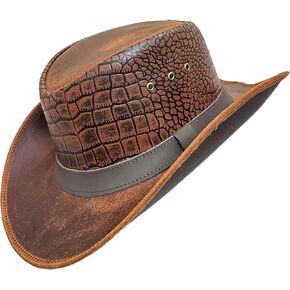 Leather Cowboy hat for Men & Women Durable Handcrafted Lightweight Shapeable Western Hats for Men in Saudi Arabia