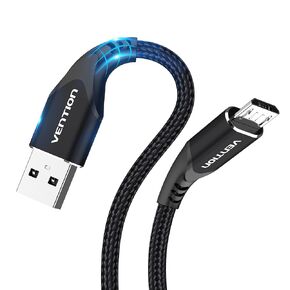 VENTION Micro USB Cable 3FT, Android Phone Charger Cable Nylon Braided Micro USB Fast Charging Cable Compatible with Galaxy S7 S6 J7 Edge Note 5 PS4 Kindle MP3