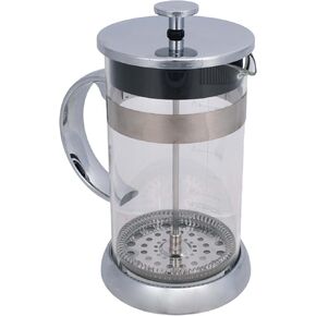 Elanze Designs Natural Grain 1 Liter Large Glass and Bamboo French Press Coffee and Loose Leaf Tea Maker in Kuwait