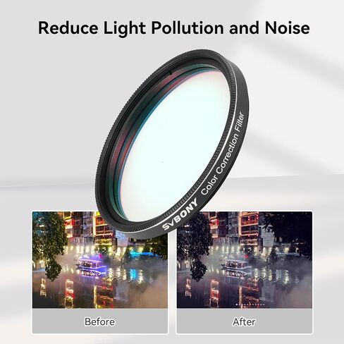 SVBONY SV231 Color Correction Filter, 2 inches Telescope Filter for Moon Planetary Visual and Astrophotography, Correct Edge Chromatic Aberration to Enhance Detail Clarity and Contrast | for Moon Planetary Visual and Astrophotography, Correct Edge Chromat in Saudi Arabia
