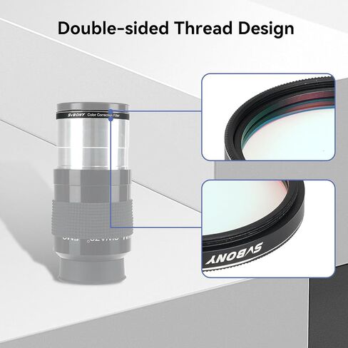 SVBONY SV231 Color Correction Filter, 2 inches Telescope Filter for Moon Planetary Visual and Astrophotography, Correct Edge Chromatic Aberration to Enhance Detail Clarity and Contrast | for Moon Planetary Visual and Astrophotography, Correct Edge Chromat in Saudi Arabia