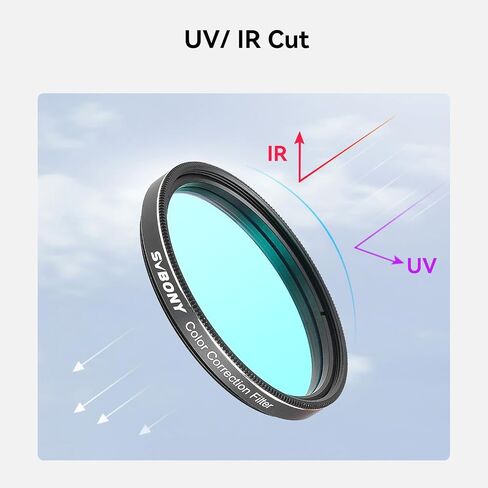 SVBONY SV231 Color Correction Filter, 2 inches Telescope Filter for Moon Planetary Visual and Astrophotography, Correct Edge Chromatic Aberration to Enhance Detail Clarity and Contrast | for Moon Planetary Visual and Astrophotography, Correct Edge Chromat in Saudi Arabia