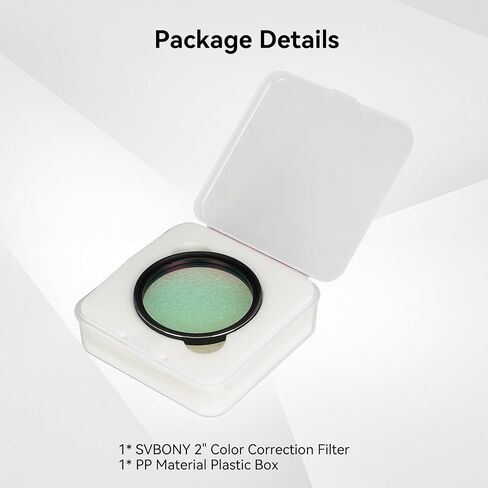 SVBONY SV231 Color Correction Filter, 2 inches Telescope Filter for Moon Planetary Visual and Astrophotography, Correct Edge Chromatic Aberration to Enhance Detail Clarity and Contrast | for Moon Planetary Visual and Astrophotography, Correct Edge Chromat in Saudi Arabia