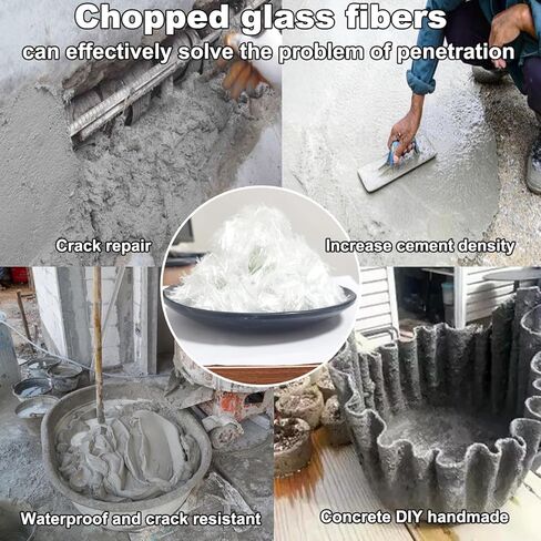 3/4 بوصة (19 مم) من الألياف الزجاجية لمزيج ملاط ​​الأسمنت الخرساني، ألياف زجاجية مقطعة من الزجاج AR لتقوية ملاط ​​الأسمنت الخرساني، (2.2 رطل، طول 3/4 بوصة) in Kuwait