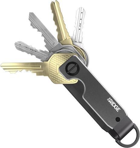 The Ridge Secure Essentials Bundle: Minimalist RFID-Blocking Slim Wallet with Cash Strap Forest Green & Compact Key Organizer Set Aluminum Gunmetal. in Saudi Arabia