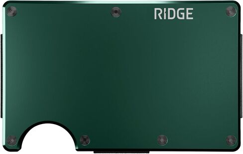 The Ridge Secure Essentials Bundle: Minimalist RFID-Blocking Slim Wallet with Cash Strap Forest Green & Compact Key Organizer Set Aluminum Gunmetal. in Saudi Arabia