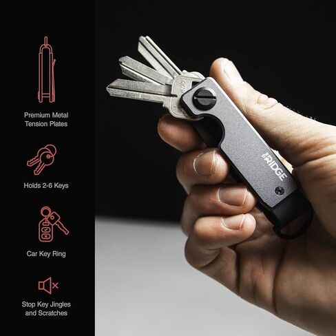 The Ridge Secure Essentials Bundle: Minimalist RFID-Blocking Slim Wallet with Cash Strap Forest Green & Compact Key Organizer Set Aluminum Gunmetal. in Saudi Arabia