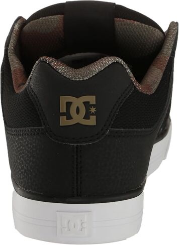 DC Men's Pure Low Top Lace Up Casual Skate Shoe Sneaker, Black/Black/Green, 9.5 in Kuwait