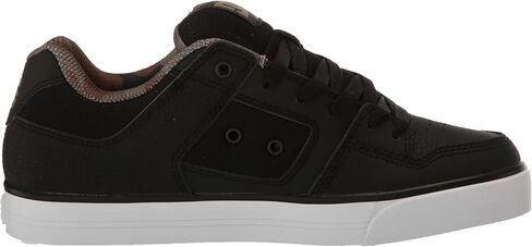 DC Men's Pure Low Top Lace Up Casual Skate Shoe Sneaker, Black/Black/Green, 9.5 in Kuwait