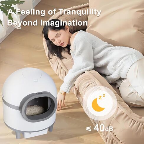 صندوق فضلات القطط ذاتي التنظيف مزود بتقنية Wi-Fi، ومراقبة التطبيقات، وأمان استثنائي - ارفع مستوى نظافة قطتك، ولا يتضمن رذاذ تنقية الهواء التلقائي لصندوق فضلات القطط in Kuwait