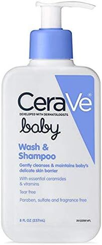 غسول وشامبو للأطفال | 8 أونصة | شامبو خالي من العطر والبارابين والكبريتات لوقت استحمام الطفل بدون دموع (عبوتان) in Kuwait