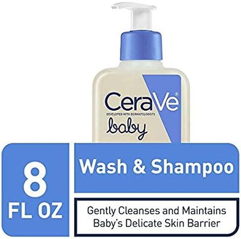 غسول وشامبو للأطفال | 8 أونصة | شامبو خالي من العطر والبارابين والكبريتات لوقت استحمام الطفل بدون دموع (عبوتان) in Kuwait