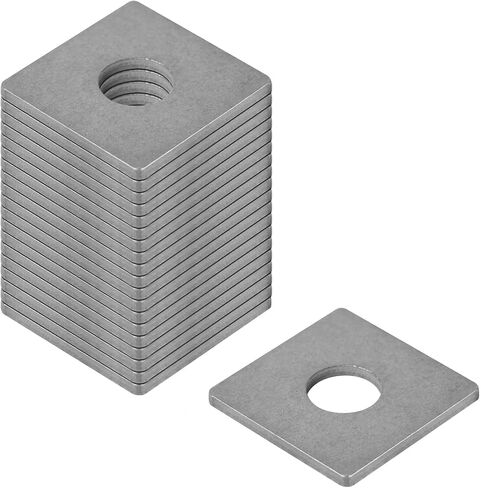 20 Pcs Square Plate Washers 1/2" (ID) x1-5/8"x1-5/8", Stainless Steel 304 Flat Strut Washer, Fastener Hardware, Fit for 1/2" Bolt, Thickness 2.8mm in Saudi Arabia