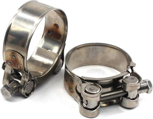 304 الفولاذ المقاوم للصدأ T-بولت المشبك 52-55 مللي متر خرطوم المشبك أداة 4 قطعة in Kuwait