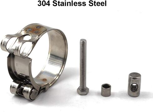 304 الفولاذ المقاوم للصدأ T-بولت المشبك 52-55 مللي متر خرطوم المشبك أداة 4 قطعة in Kuwait