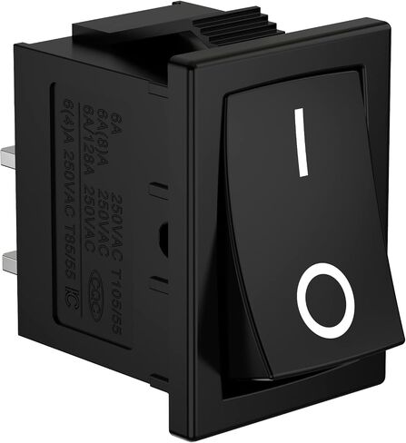 20 Pcs Environmental Protection Boat Rocker Switch AC 6A/250V 8A/125V 2 Solder Lug SPST On/Off 2 Pin Mini Boat Rocker Switch for Rocker Switch in Saudi Arabia