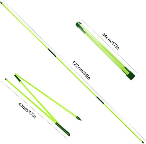 Golf Alignment Sticks 2 Pack Swing Training Aid Equipment Collapsible Trainer Practice Rods Posture Corrector in Handy Storage Tube Case for Men Women Golfer Swinging in Kuwait